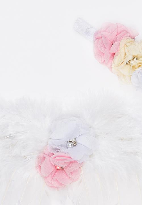 Pop Candy - Angel Wings and Headband Set White