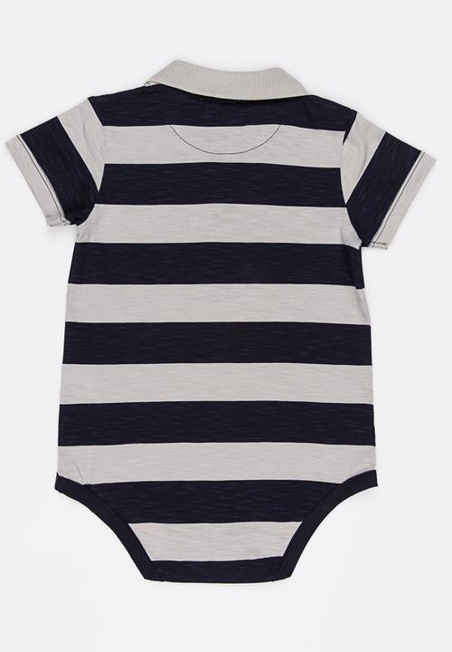 POLO - SS Baby Grow Grey