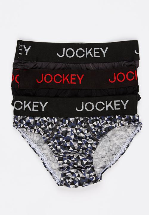 Jockey - 3 PK Fancy Boys Jockey Brief Multi-colour