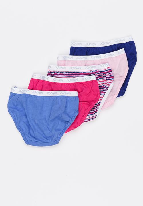 Jockey - 5 PK Girls Plain French Cut - multi