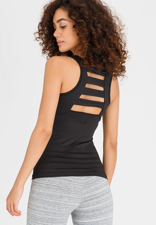 Lithe - Cut-out Back Vest Black