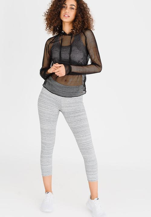 Lithe - Mesh Hoodie Black