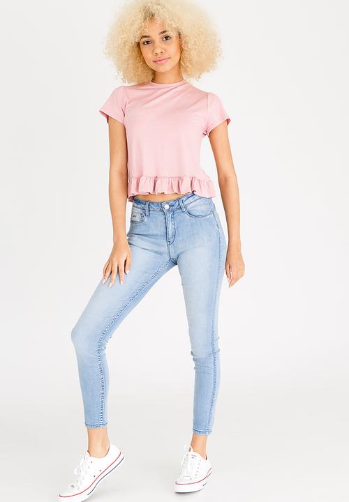 c(inch) - Frill T-shirt Pale Pink