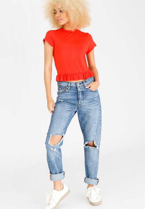 c(inch) - Frill T-shirt Orange