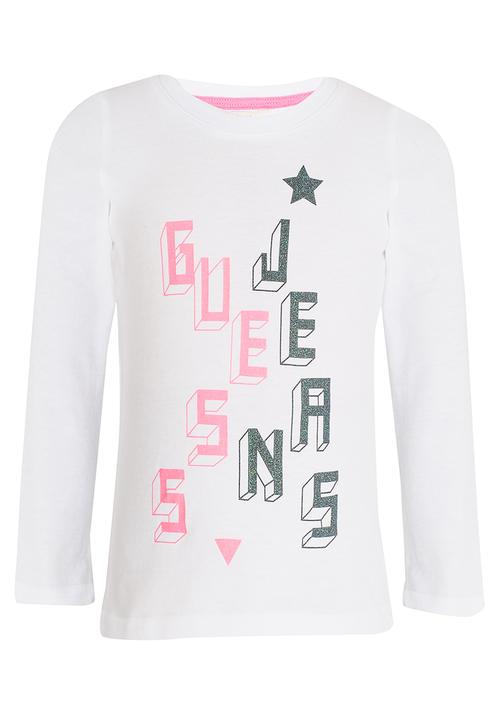 GUESS - L/S Guess Jeans Tee White