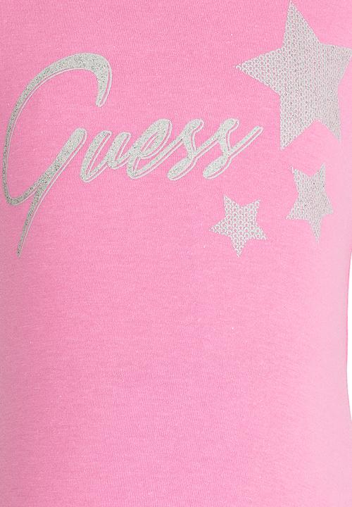 GUESS - S/S 3 Star Tee Mid Pink