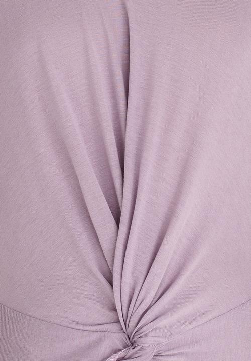Rebel Republic - Front Knot Top Mid Purple