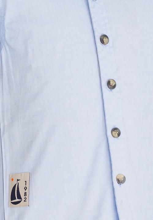 Pop Candy - Button Through Shirts Blue