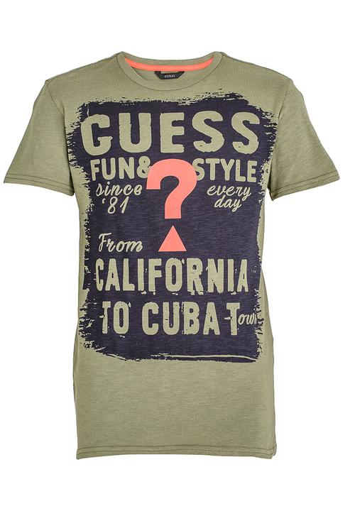 GUESS - S/S Guess Question Tee Green