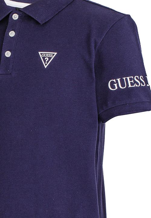 GUESS - S/S Basic Polo Blue