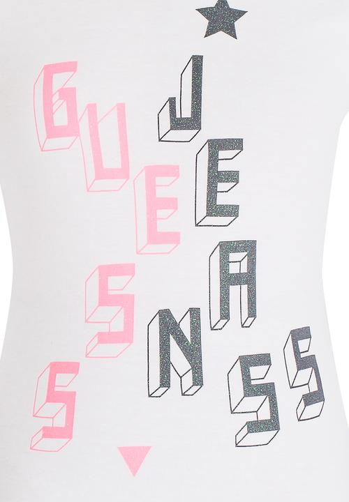 GUESS - L/S Guess Jeans Tee White