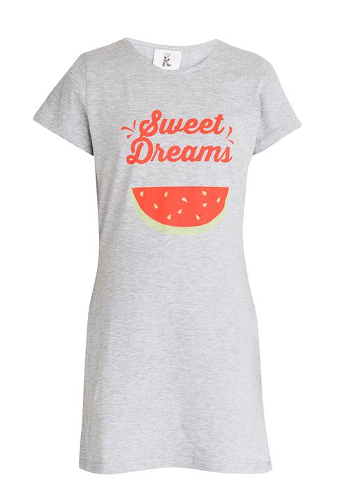 Rebel Republic - Tshirt Night Dress Grey