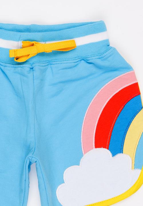 Pop Candy - Fleece Shorts with Applique Blue
