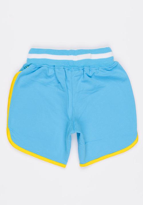 Pop Candy - Fleece Shorts with Applique Blue