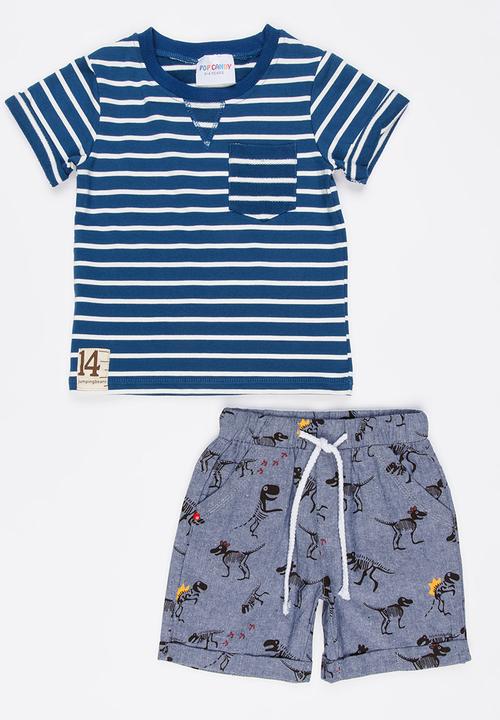 Pop Candy - Tee and Short Set Blue