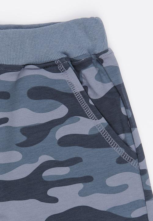 Pop Candy - Camo Printed Shorts Grey