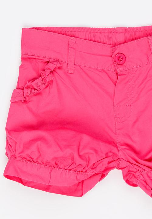 Pop Candy - Frill Detail Shorts Mid Pink