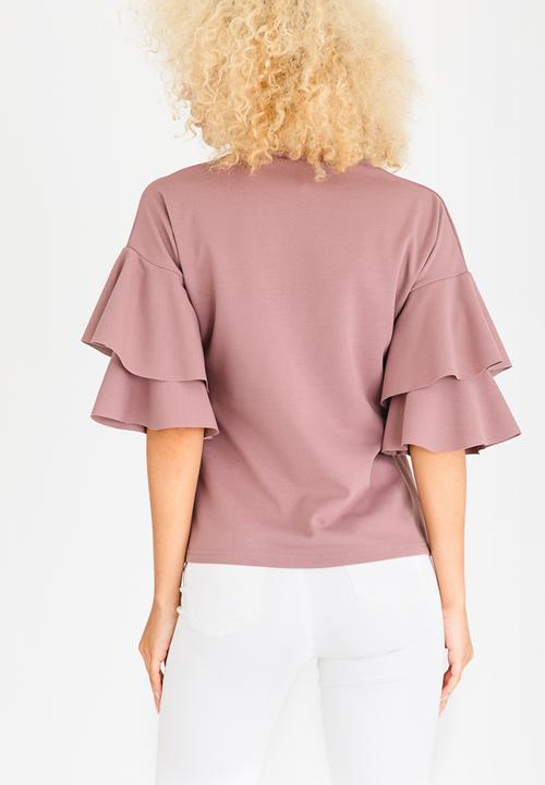 c(inch) - Double Frill T-shirt Pale Purple