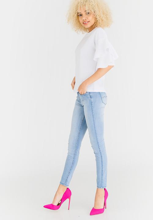 c(inch) - Double Frill T-shirt White