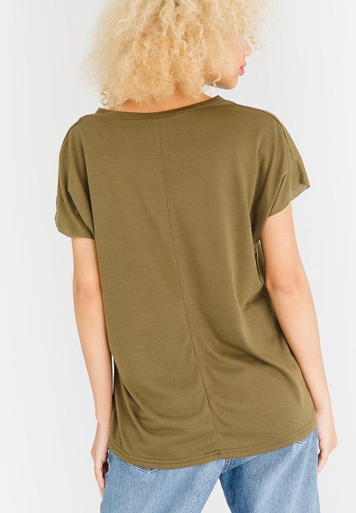 Revenge - Star Logo Tee Khaki Green