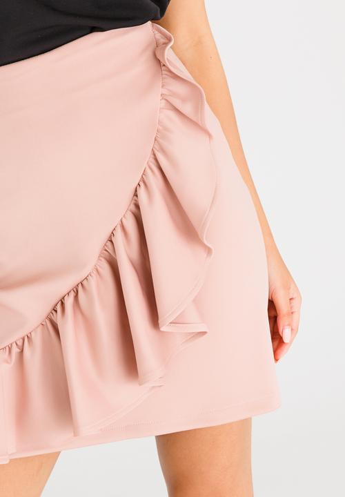 STYLE REPUBLIC - Frill Mini Skirt Pale Pink