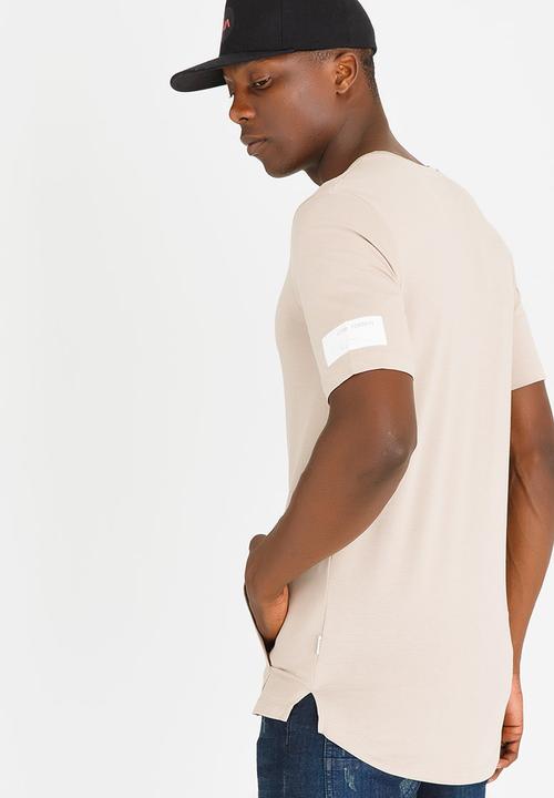 Jack & Jones - Fanatic Stripe Crew Neck Tee Beige