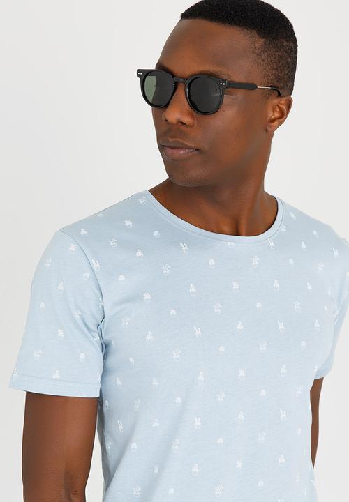 Only & Sons - Eames All Over Print O-Neck Tee Blue