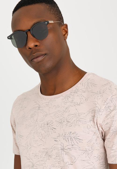 Only & Sons - Silas All Over Print Fitted Tee Pale Pink