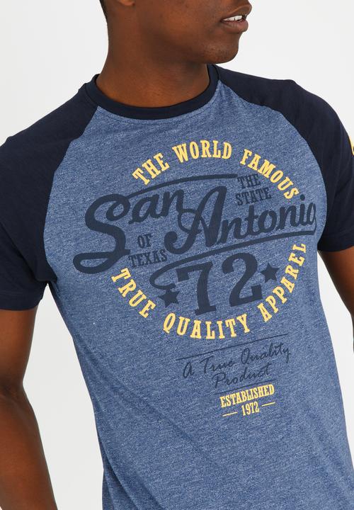 Brave Soul - Antonio Printed Tee Blue