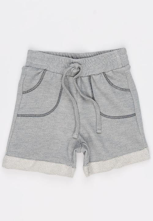 See-Saw - Boys Knit Pull On Shorts Grey