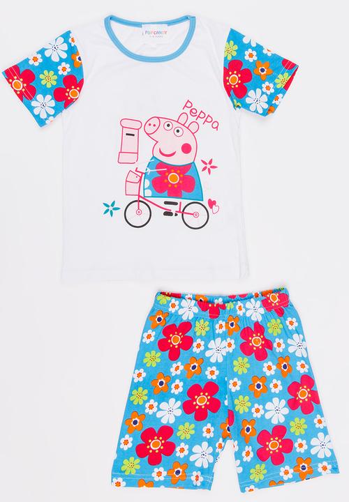Pop Candy - Printed PJ Set Multi-colour