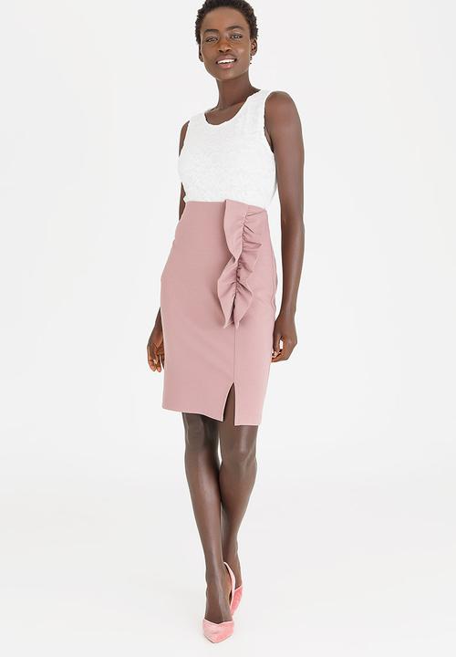 edit - Midi Skirt with Frills Pale Purple
