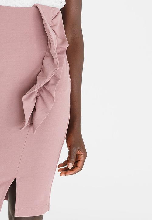 edit - Midi Skirt with Frills Pale Purple