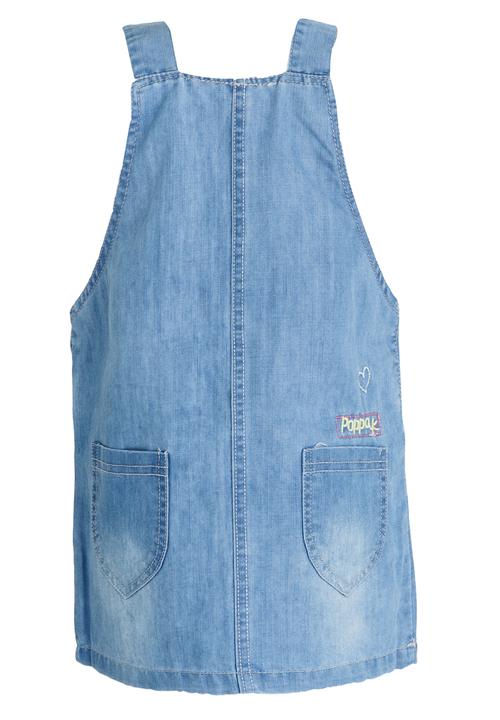 Pop Candy - Denim Dungaree Dress Blue