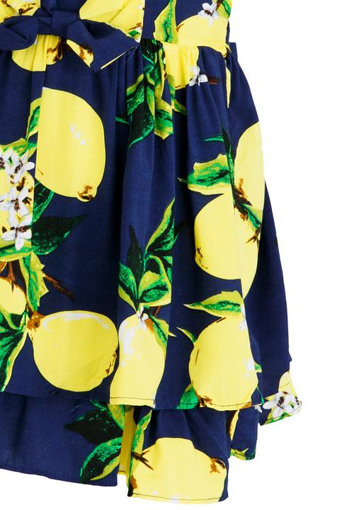 Pop Candy - Printed Dress with Bow Detail Multi-colour
