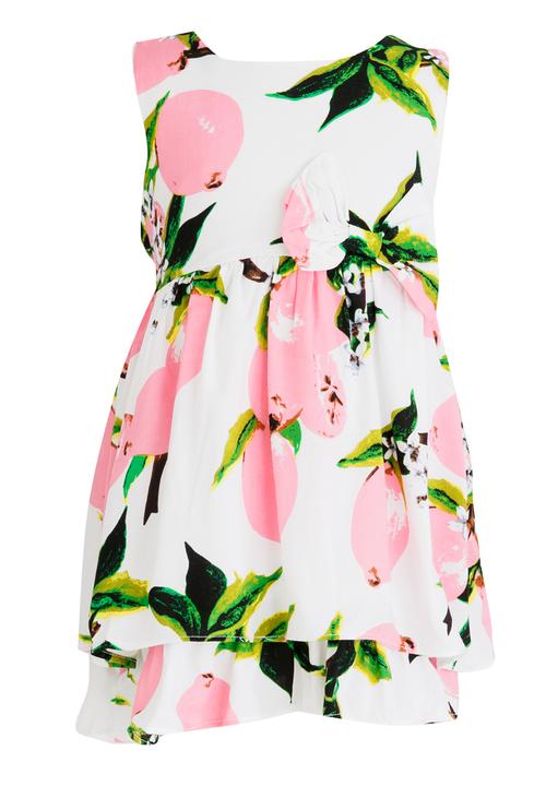 Pop Candy - Printed Dress with Bow Detail Multi-colour