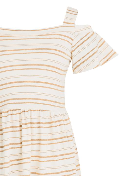 Rebel Republic - Cold Shoulder Jersey Dress Gold
