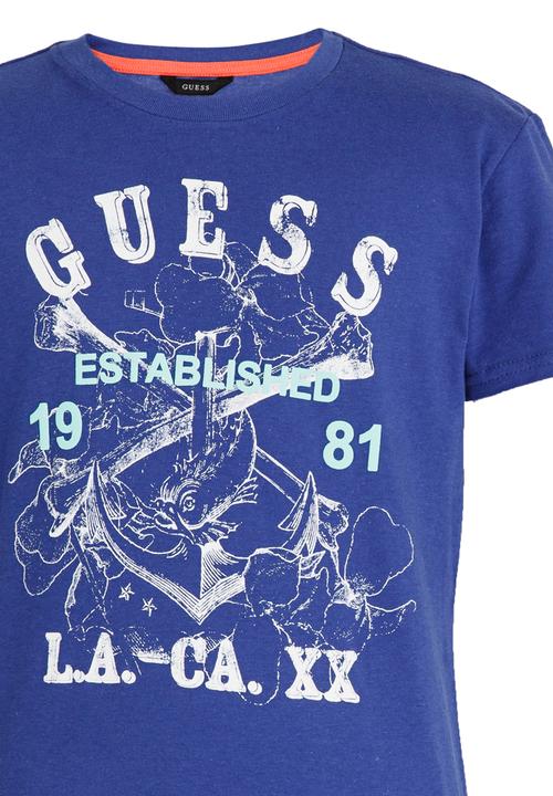 GUESS - S/S LA.CA Tee Blue