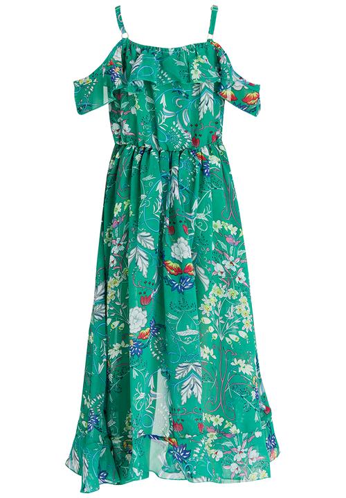 Pop Candy - Cold Shoulder Maxi Dress Multi-colour