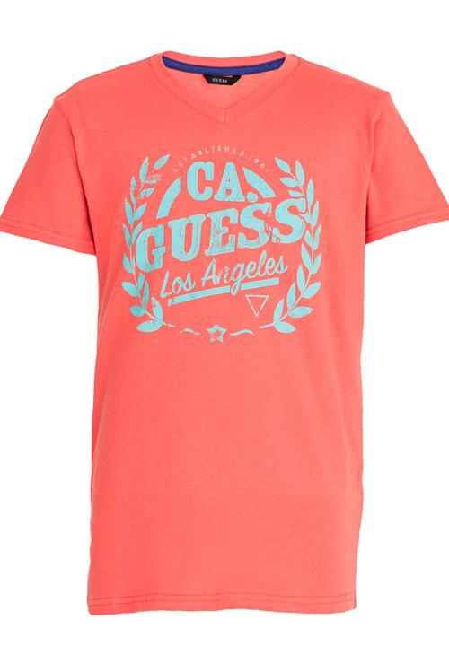 GUESS - S/S Wreath Tee Orange