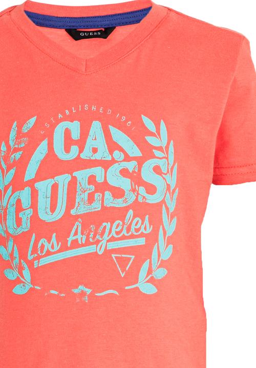 GUESS - S/S Wreath Tee Orange