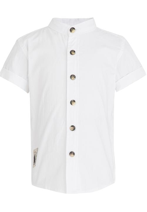 Pop Candy - Button Through Shirts White