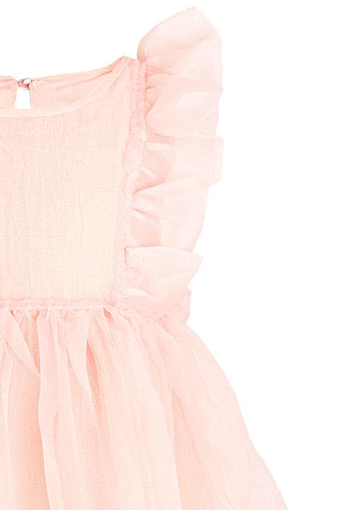 Pop Candy - Frill Detail Dress Peach