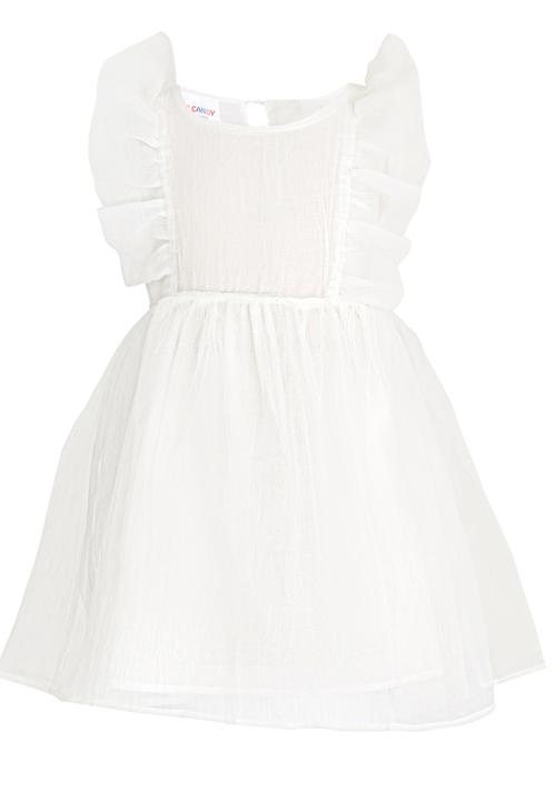 Pop Candy - Frill Detail Dress White