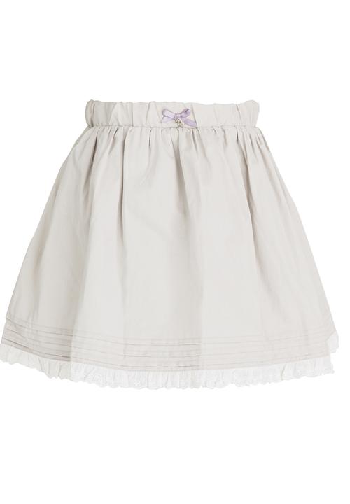 Pop Candy - Lace Trim Skirt Metallic