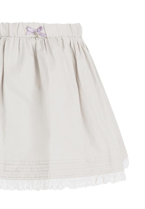 Pop Candy - Lace Trim Skirt Metallic