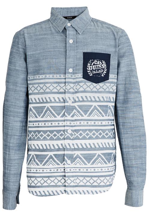 GUESS - S/L Ombre Printed Shirt Multi-colour