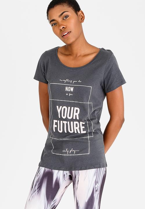 ONLY Play - Freja Short Sleeve Tee Dark Grey