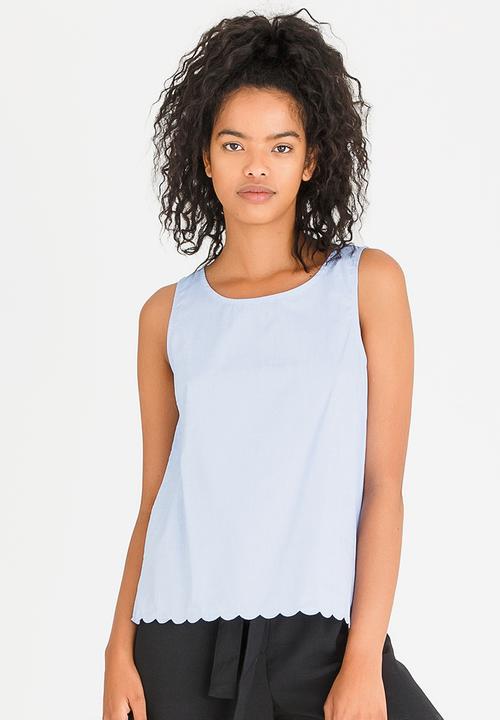 Pieces - Shelby Sleeveless Top Blue