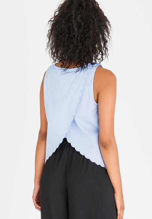Pieces - Shelby Sleeveless Top Blue